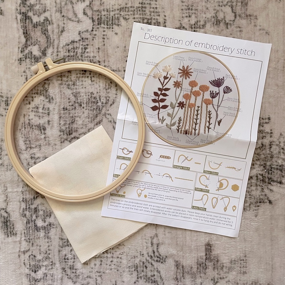 New Embroidery Floral Nature Embroidery Craft Kit